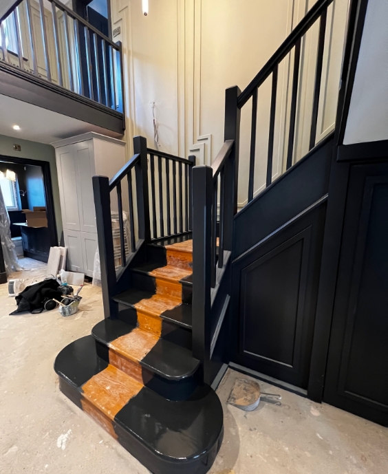 hemstead domestic stairway black painted